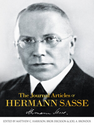 cover image of The Journal Articles of Hermann Sasse